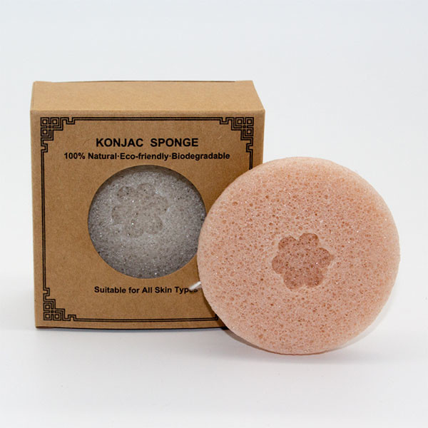 100% Natural Round Konjac Facial Sponge For Face Cleansing