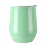 China Light Green Double Wall Insulated Tumblers , Leak Proof Insulated Tumbler 12oz for sale