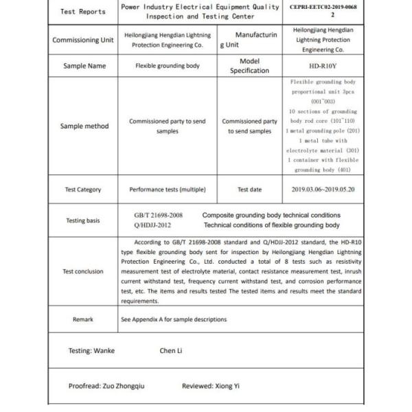 Resistance Reduction Flexible Lightning Protection System With CE Approval