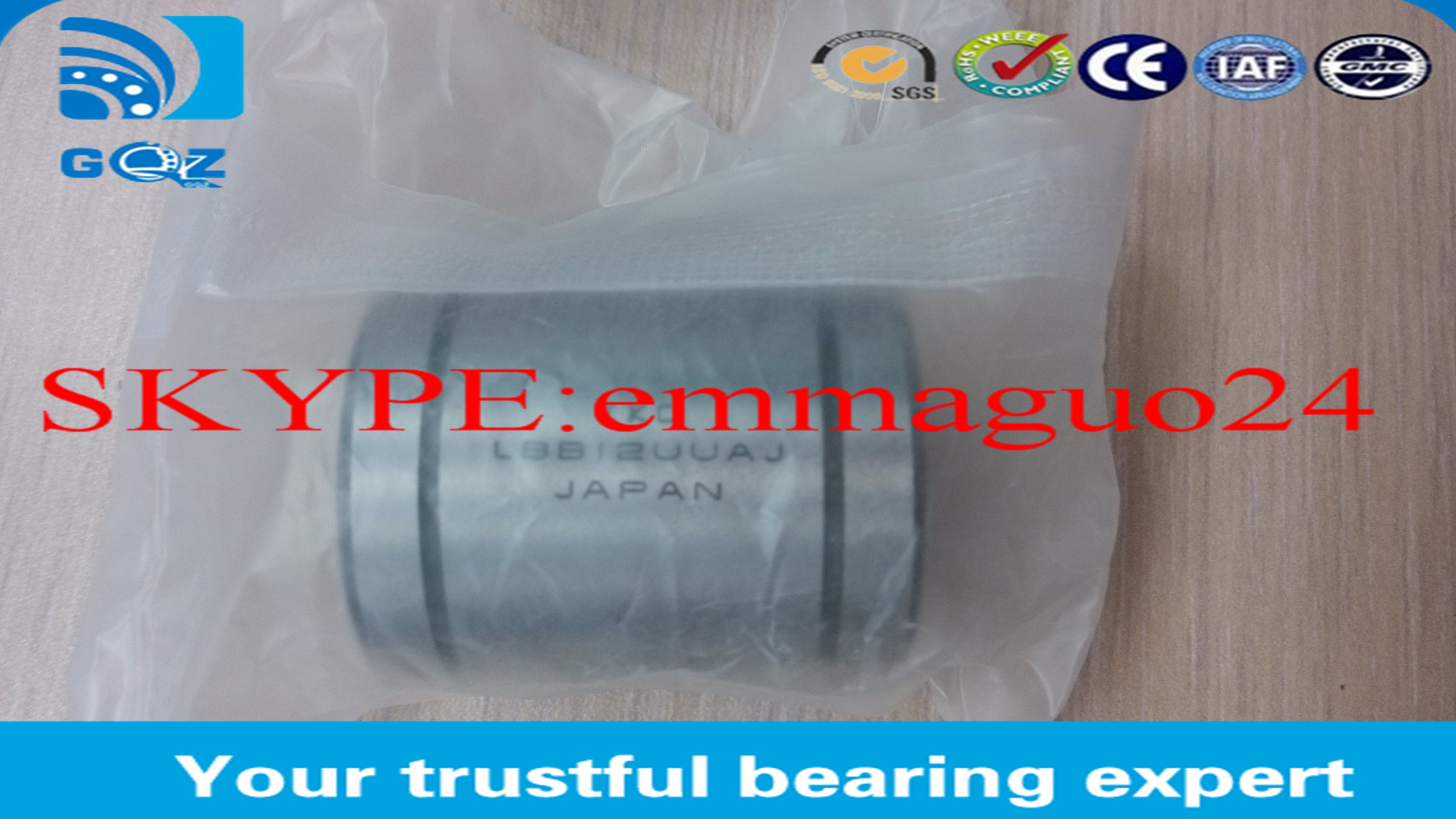 LM60UU Friction Smallest Linear Motion Bearings High Precision With Rolling Body
