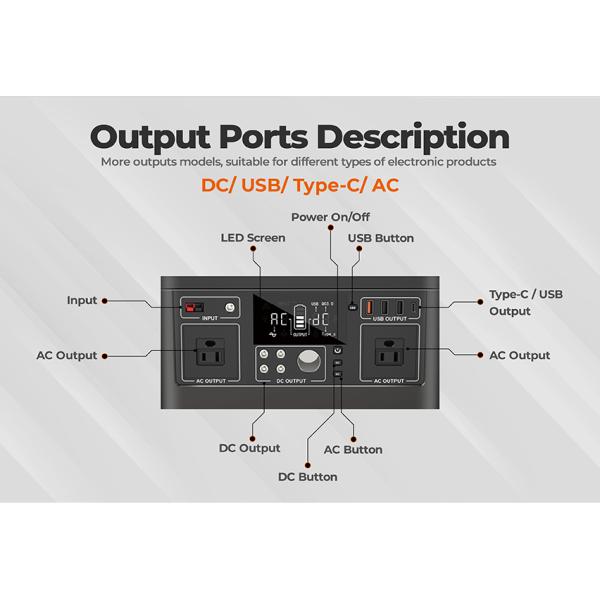 High Quality 500W 520wh Portable Power Station Lithium Battery Solar Inverter Energy Storage Battery Power Bank With Good Price