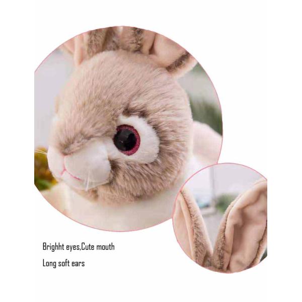 OEM 30cm Long Bunny Plush Toy For Baby Soothing