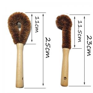 Wholesale Eco Friendly Natural Fibre Kitchen Cleaning Brush With Handle 23cm from china suppliers