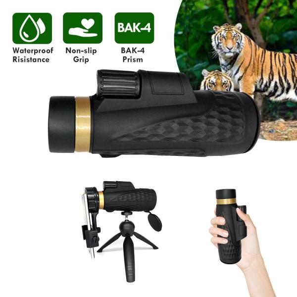 18x62 HD Bak4 Mobile Phone Telescope Low Night Vision For Adults Birding Hunting Hiking