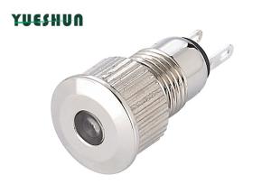 China 8mm Panel Mount LED Indicator Lights , 24V Panel Indicator Light Dot Symbol LED on sale