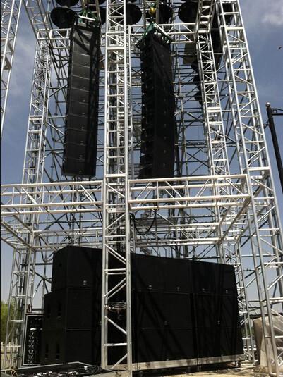 Quality Line Array Sound System And Light truss System Lighting Truss System Silver for sale
