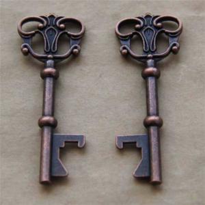 Wholesale Die casting antique key shape beer bottle opener, innovative wedding favor, cheap promotion gift, bronze / copper coatin from china suppliers