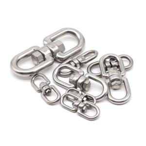 China Heavy Duty Rope Hardware Accessories Double Eye Swivel Rings Wire Rope Accessory on sale