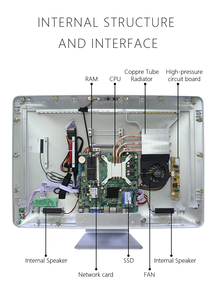 Sample 2021 22 27" Core I3 I5 I7 Barebone AIO Computer With 8GB Video Memory and Office