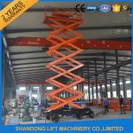 Outdoor Mobile Scissor Lift Platform , Aerial Working Lift Tables with Wheels