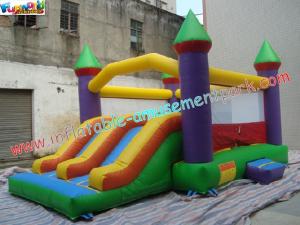 Commercial Inflatable Bouncer Slide , Rocket Theme Castle Combo