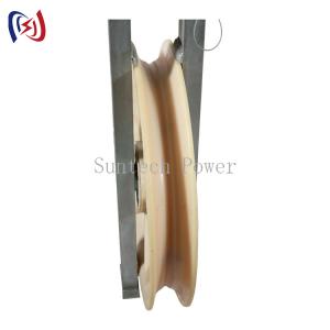 Wholesale Overhead Line Cast Steel Frame Wire Cable Pulling Conductor Stringing Pulley Blocks from china suppliers