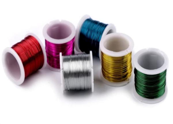 Quality 0.5mm In Spool Metallic Lacquered Iron Wire For Crafts Smooth Surface for sale