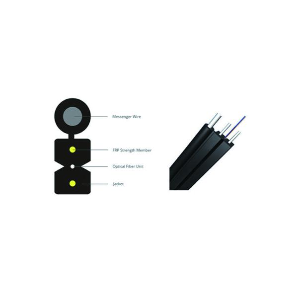 ROHS 1 2 4 Core G657A1 FTTH Drop Cable Patch Cord With Connector