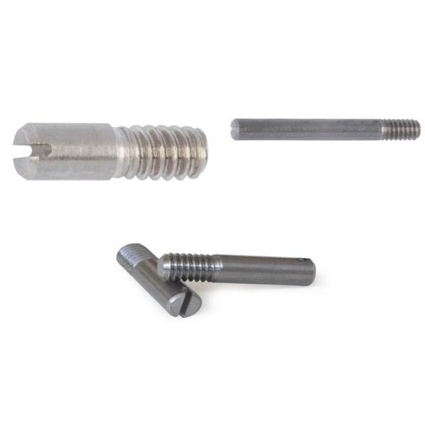 Wear Resistant Stainless Steel Fasteners / Slotted Headless Screw With Shank