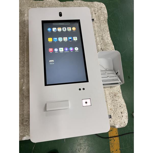 21.5 Inch Wall Mount Waterproof Outdoor Food Trailer Kiosk with Camera Touch Screen Self Serving Kiosk for Food Trailer