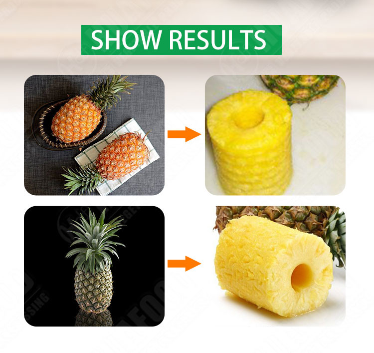 304SS Automatic Food Processing Machines Pineapple Peeler Pineapple Corer Machine