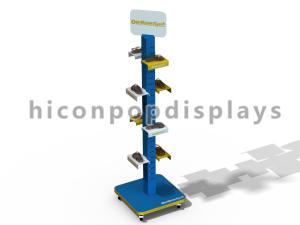 China Free Standing Slatwall Shoe Display Store Fixtures Merchandising Displays on sale