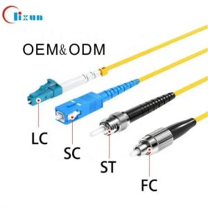 3.0mm Simplex LC LC Patch Cord SC APC To SC UPC  PVC LZSH Jacket