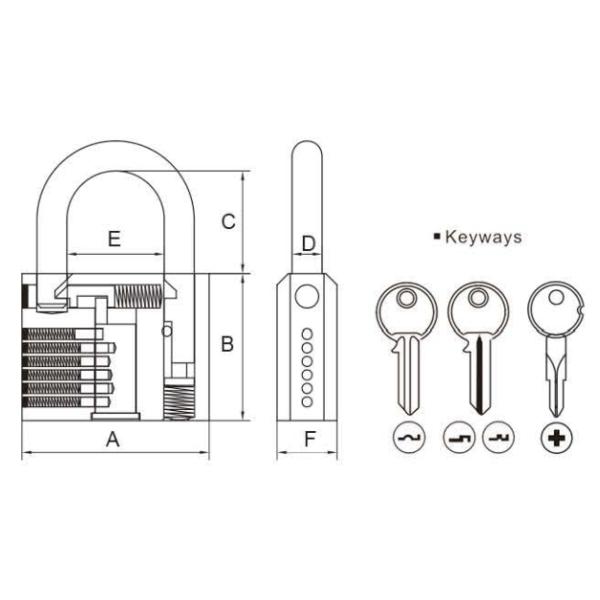 High Security Padlock Imitate Brass Arc Type Padlock (Brass Painted Finishing) Customized Logo