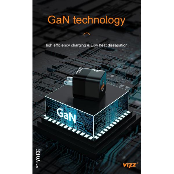 PD37 US Plus Fast Charging 33W GaN Phone Charger Wall Charger With Dual Port