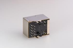 China Single Port 10P10C Magnetic RJ45 Ethernet Jack , RJ45 Connector Jack Female Stacked With Shield on sale