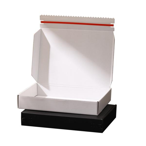 Custom Black Paper Zip Detachable Parcel Shipping Mailer Box Packaging with Logo Simple