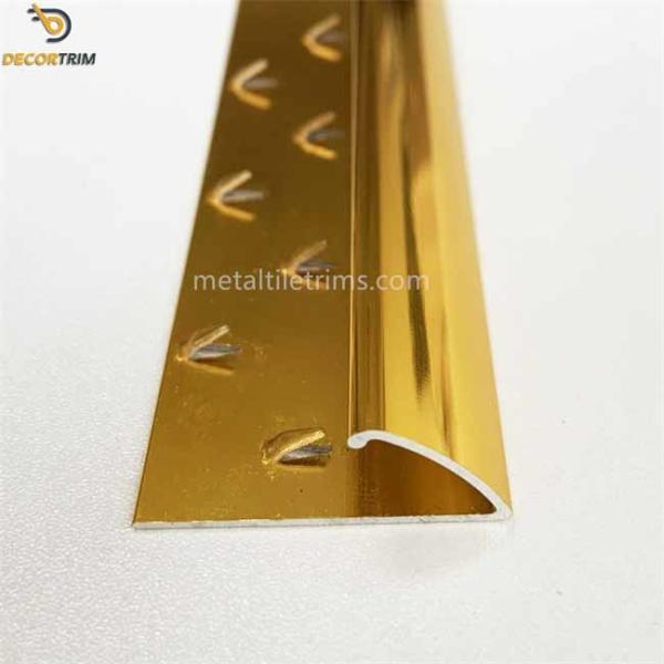 Smooth Edge Curved Carpet Edge Trim , Stair Carpet Edge Protectors 9mm