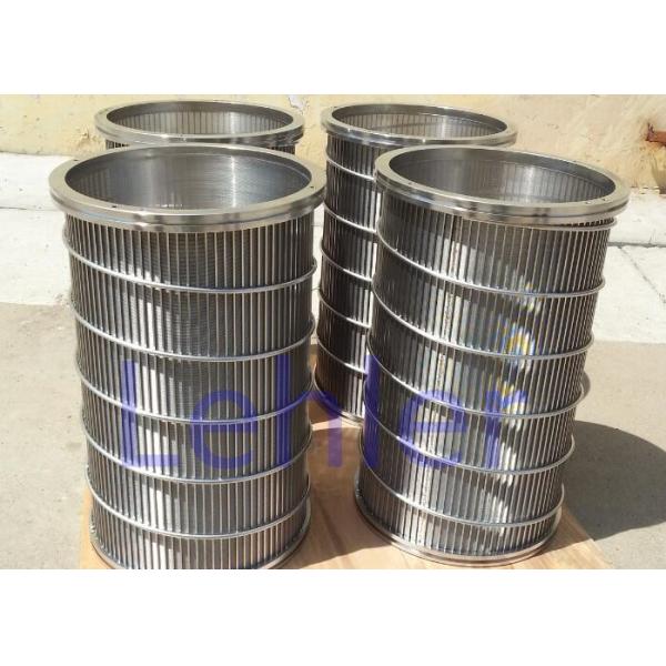 PSB-280 Wedge Wire Screen Cylinders , Water Filter Basket Outside To Inside Type