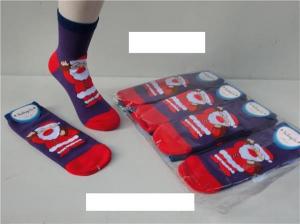 Wholesale Colorful fashion christmas design winter AZO-free cotton socks for women from china suppliers
