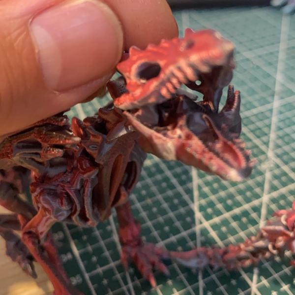 Quality 3D Printed Red Dinosaur Toy 3D Printing Model Customized for sale
