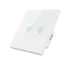 RF 433MHz Touch Screen Dimmer Switch 2 Gang Smart Light Switch Google Home