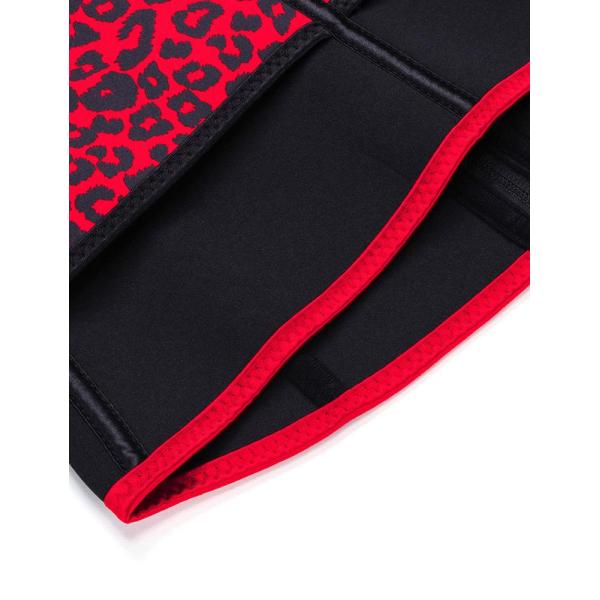 Knitted Weaving Method Private Label Leopard Print Compression Belt Waist Trainer