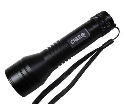 Quality Black Mini Size Cree LED Flashlight High Lumen Rechargeable For Security for sale