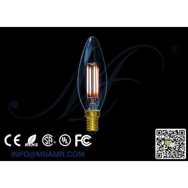 Transparent Glass Bulb 110v 220v E14 4Watts LED Candle Lights C32 Dimmable Warm white Lamps