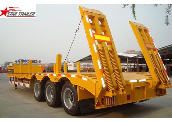 Quality 3 Axles Extendable Pipe Hauling Trailer With Corrugated Plate Side Wall for sale
