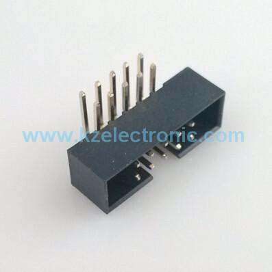 Quality Right angle double row male header, box header connector for sale