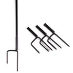 12 M Chicken Net Fence Kit With Gate Double Pointed Posts in Green with
