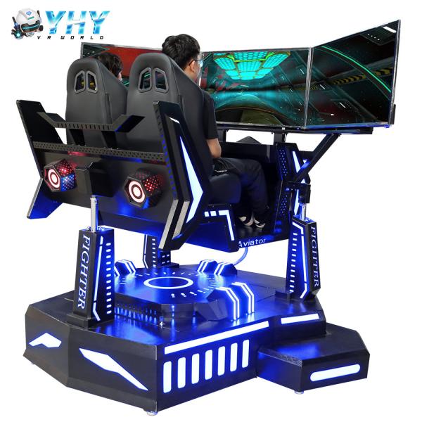Full Motion 3 DOF 3 Screen Virtual Reality Driving Simulator For Water Park