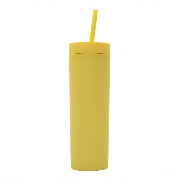 The Manufacturer's New Cross-border Modern And Simple Frosted Double-layer Plastic Cup Is A Universal And Portable 16OZ Straight Cup