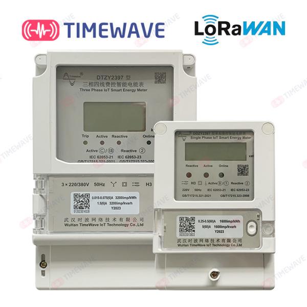 Quality Smart Electric Energy Meter Single & Three Phase, Lorawan/Wi-Fi/4G/RS485 With Prepaid Remote Control And Ami/AMR Solution for sale