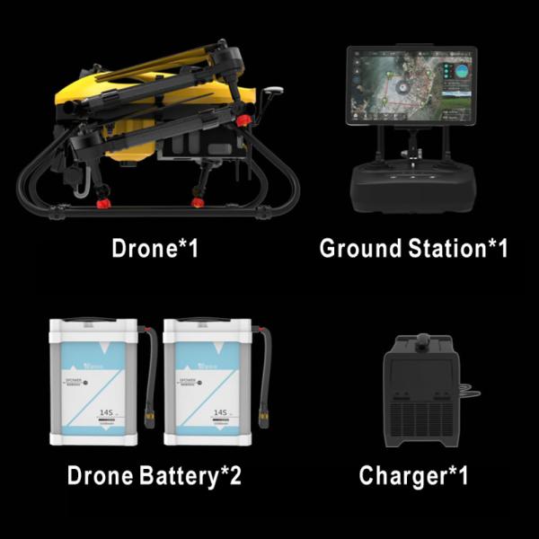 4 Hectares/H 60 Acres/H UAV Precision Agriculture Spraying Drone 10 Litre 26KG Full Load HXF10