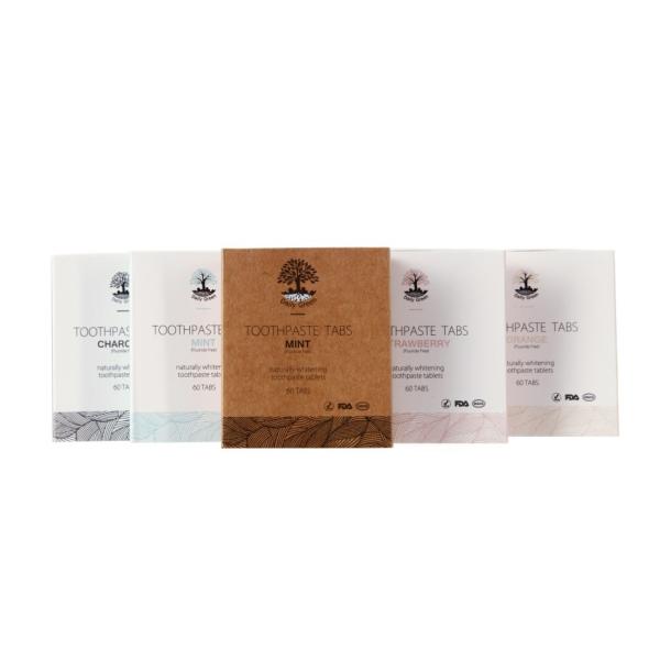 Paper Box Organic Fluoride Teeth Whitening Tablets 60Pcs