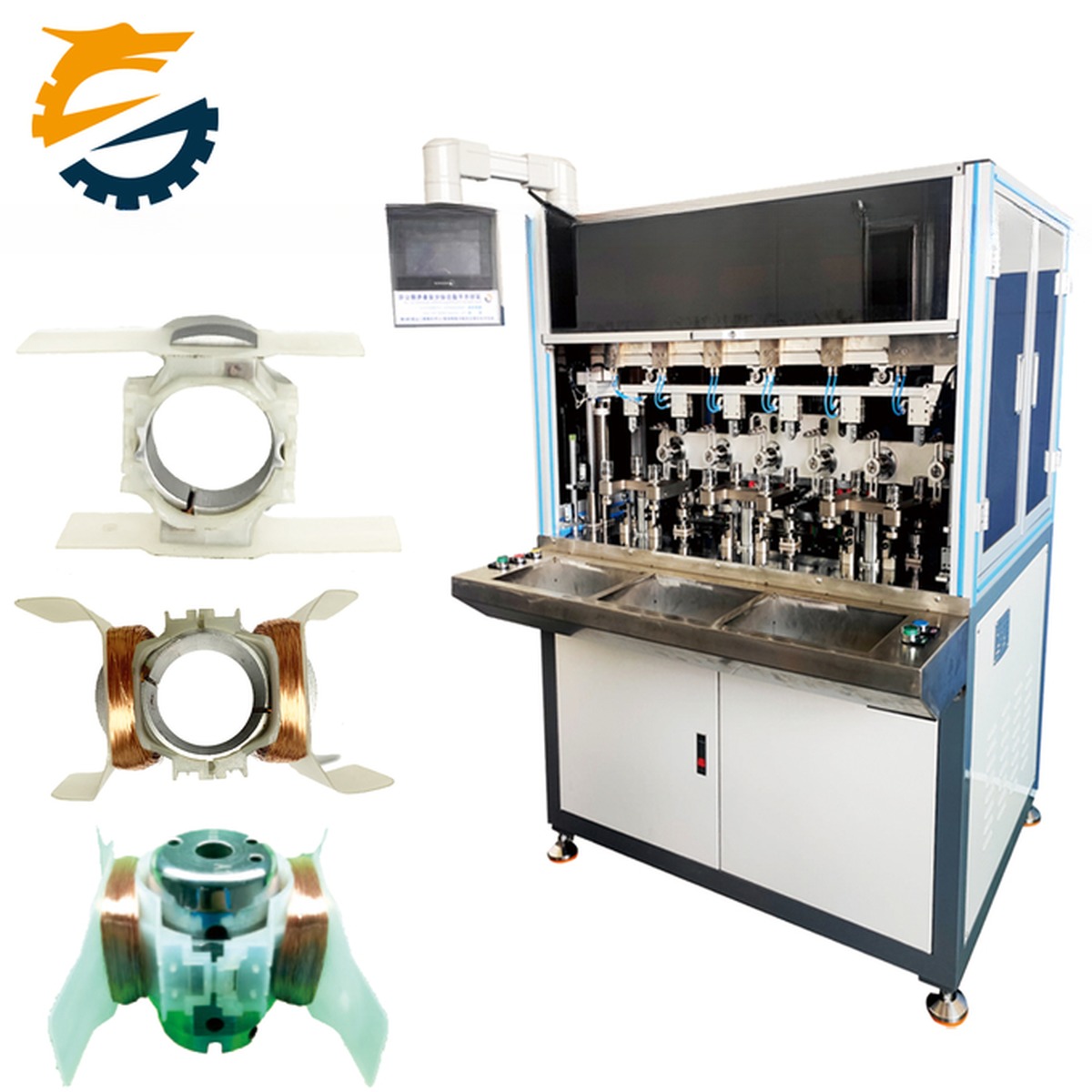 Wire Diameter Range mm 0.04 0.25 mm Automatic Hanging Winding Machine for Fan Resistance