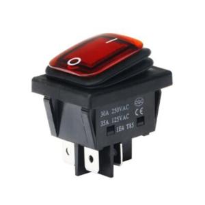 China Kcd4 Dpst 4 Pin On Off Illuminated 30a 250vac Waterproof Rocker Switch T85 on sale
