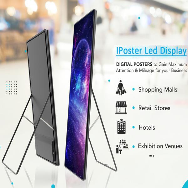 Quality Magnetic Front Access Led Display Screen For Shop P2 Usb Wifi 4g P1.8 640X1920mm for sale