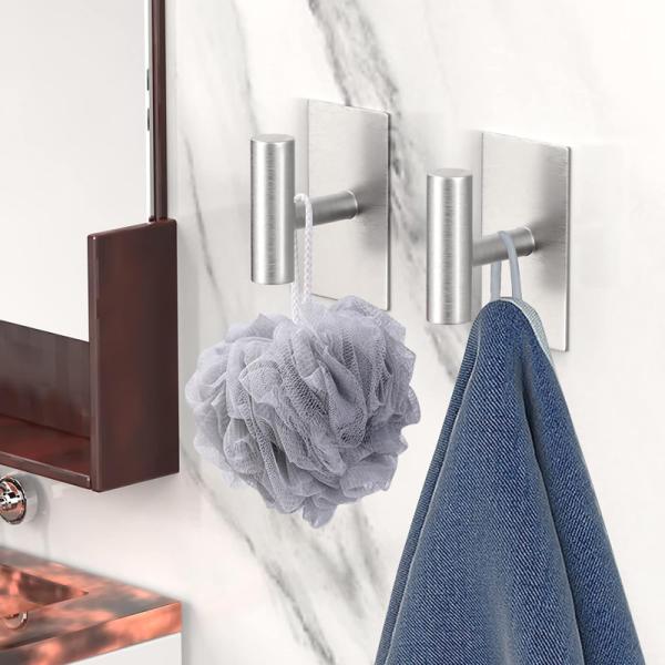 Stainless Steel Wall Towel Hooks Door Hooks for Kitchen and Bathroom