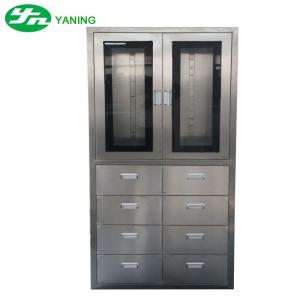Wholesale Stainless Steel Medical Cabinet With 8 Pcs Drawer Half Swing Door Adjustable Shutter from china suppliers