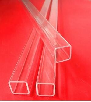 transparent cuboid quartz tube ,square mouth glass quartz pipe,rectangular glass tube