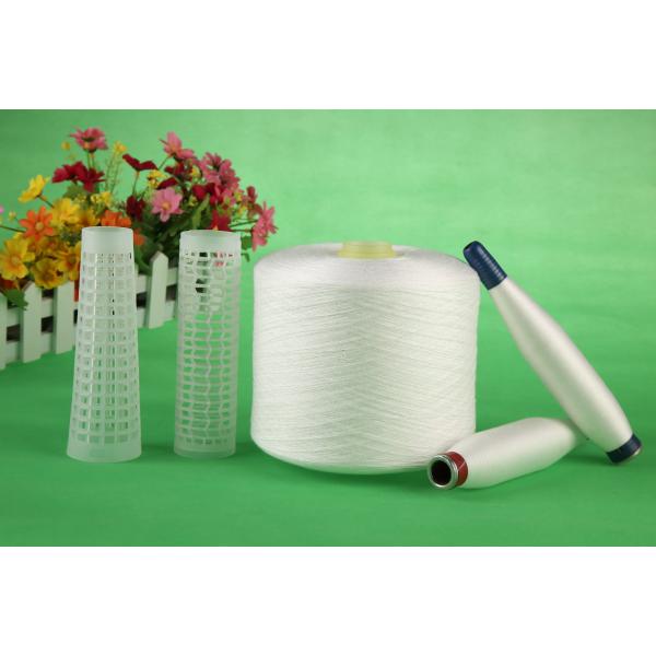 Ring Spinning RS Bright 100 Polyester Yarn Knotless Eco Friendly Raw White Dyed Yarn